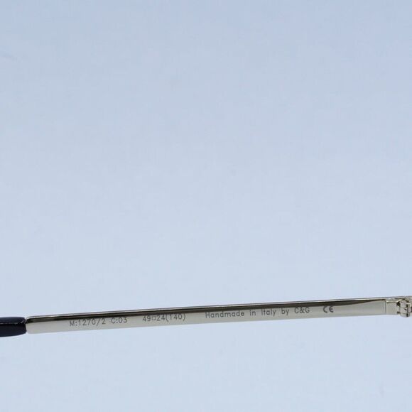 Cutler and Gross CG1270V2S 003 Sunglasses Silver/Black Round Frame, Brown Lenses - Picture 7 of 10